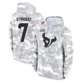 Jdoa H.Texans #7 CJ Stroud Player Arctic Camo Salute to Service Hoodies Limited Game Stitched Jerseys