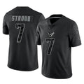 Jdoa H.Texans #7 CJ Stroud Player Black Reflective Limited Game Stitched Jerseys