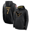 Jdoa H.Texans #7 CJ Stroud Player Black Salute to Service Hoodies Limited Game Stitched Jerseys