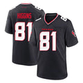 Jdoa H.Texans #81 Jayden Higgins Player Navy Team Home Game Stitched Jerseys
