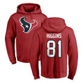 Jdoa H.Texans #81 Jayden Higgins Player Red Pro Line Pullover Hoodie Limited Game Stitched Jerseys