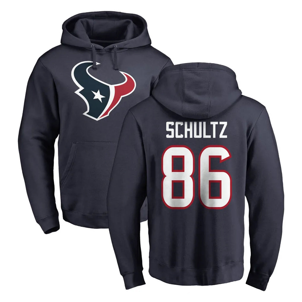 Jdoa H.Texans #86 Dalton Schultz Player Navy Pro Line Pullover Hoodie Limited Game Stitched Jerseys