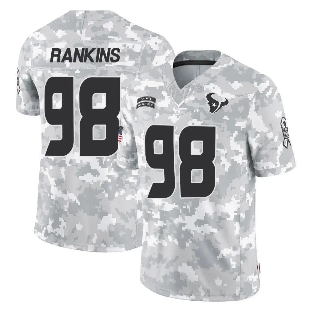 Jdoa H.Texans #98 Sheldon Rankins Player Arctic Camo Salute To Service Limited Game Stitched Jerseys