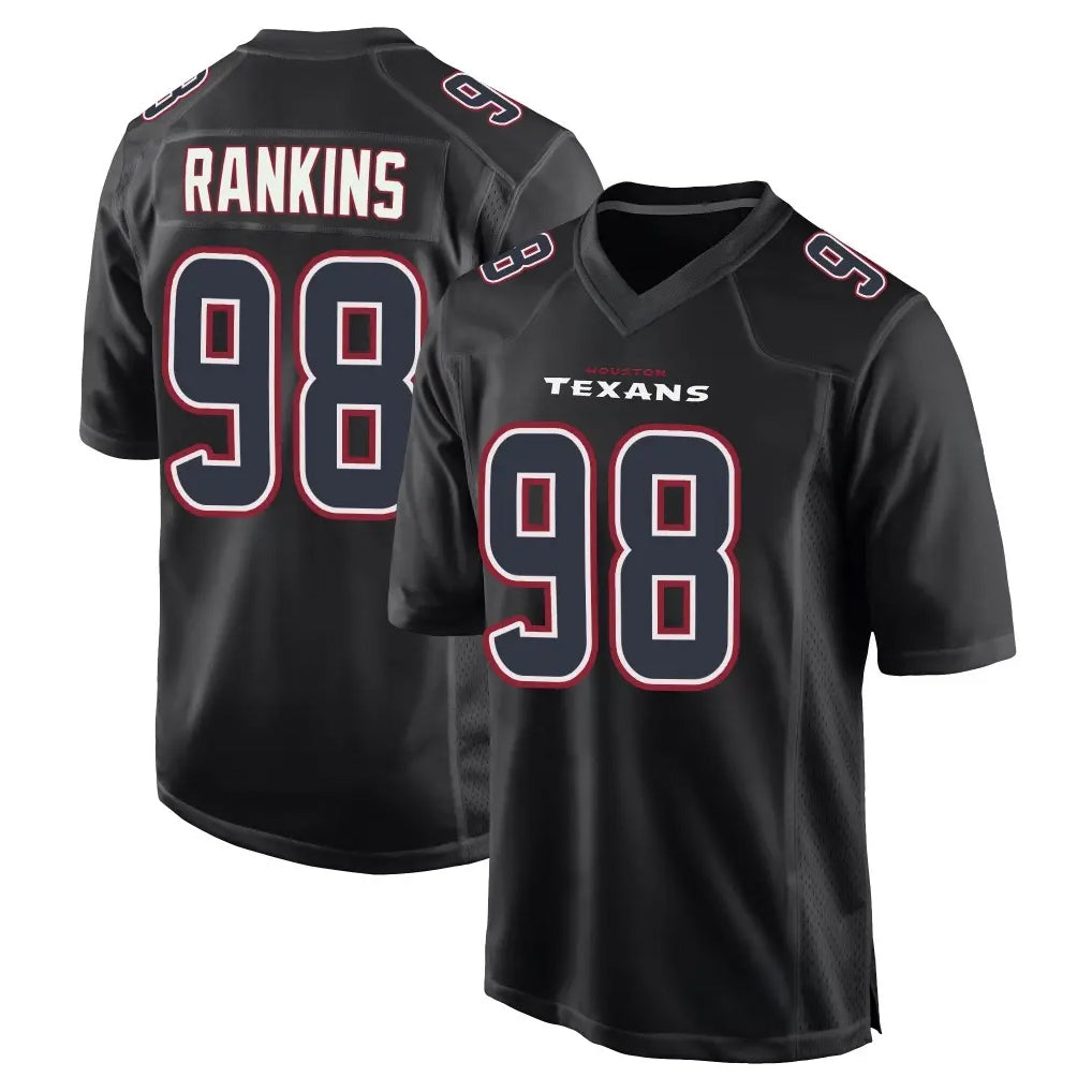 Jdoa H.Texans #98 Sheldon Rankins Player Black Fashion Home Game Stitched Jerseys
