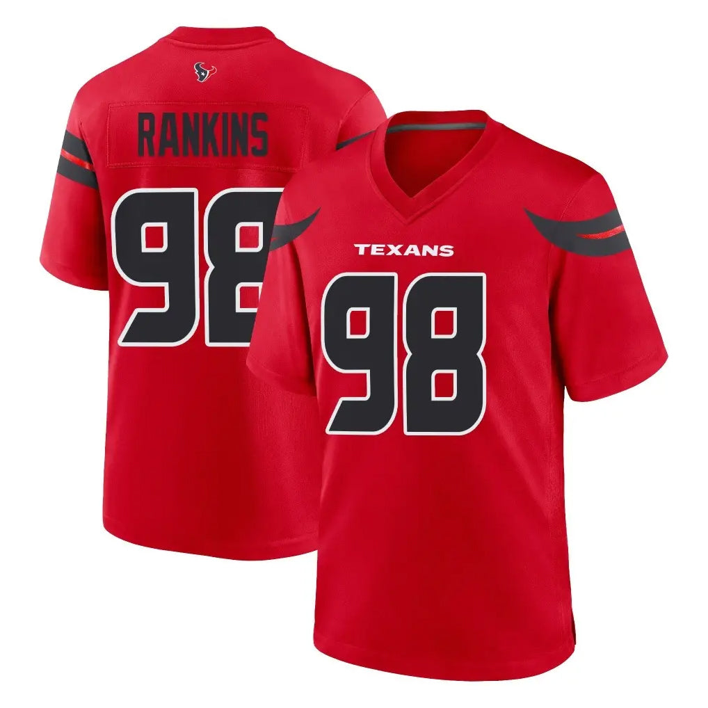 Jdoa H.Texans #98 Sheldon Rankins Player Red Alternate Home Game Stitched Jerseys