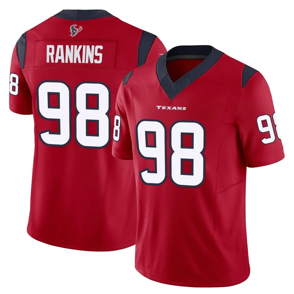 Jdoa H.Texans #98 Sheldon Rankins Player Red Limited Vapor F.U.S.E. Home Game Stitched Jerseys