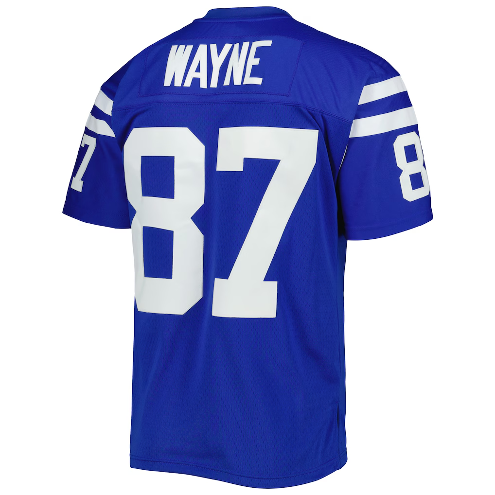 Jdoa IN.Colts #87 Reggie Wayne Mitchell & Ness Royal Legacy Replica Jersey