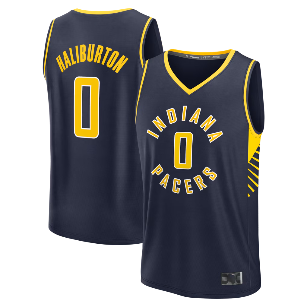 Xdoa I.Pacers #0 Tyrese Haliburton  Navy Fast Break Replica Jerseys - Icon Edition