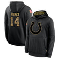 Jdoa IN.Colts #14 Alec Pierce Player Black Salute to Service Hoodies Limited Game Stitched Jerseys