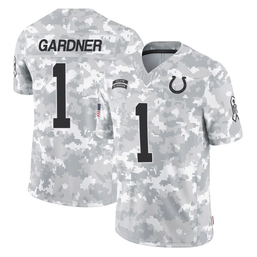 Jdoa IN.Colts #1 Sauce Gardner Player Arctic Camo Salute To Service Limited Game Stitched Jerseys