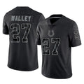 Jdoa IN.Colts #27 Justin Walley Player Black Reflective Limited Game Stitched Jerseys