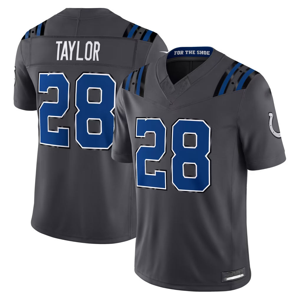 Jdoa IN.Colts #28 Jonathan Taylor Anthracite 2026 Rivalries Collection Limited Stitched Jerseys