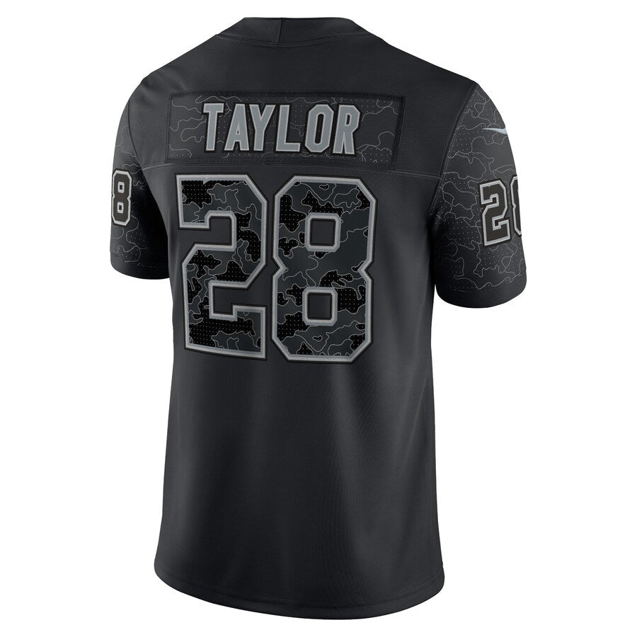 Jdoa IN.Colts #28 Jonathan Taylor Player RFLCTV Limited Black Stitched Jerseys
