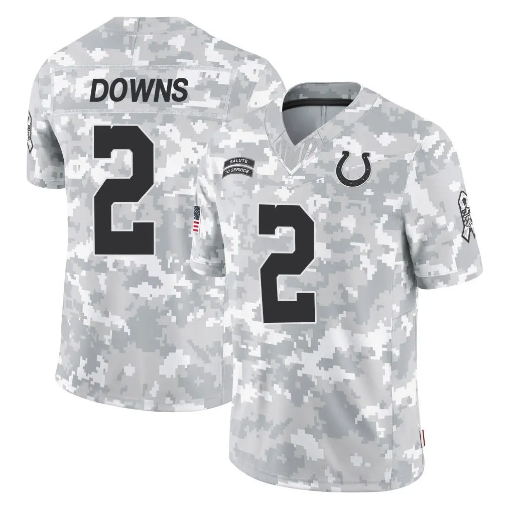 Jdoa IN.Colts #2 Josh Downs Player Arctic Camo Salute To Service Limited Game Stitched Jerseys