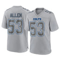 Jdoa IN.Colts #53 CJ Allen Player Gray Atmosphere Fashion Home Game Stitched Jerseys