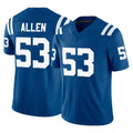 Jdoa IN.Colts #53 CJ Allen Player Royal Limited Vapor F.U.S.E. Home Game Stitched Jerseys