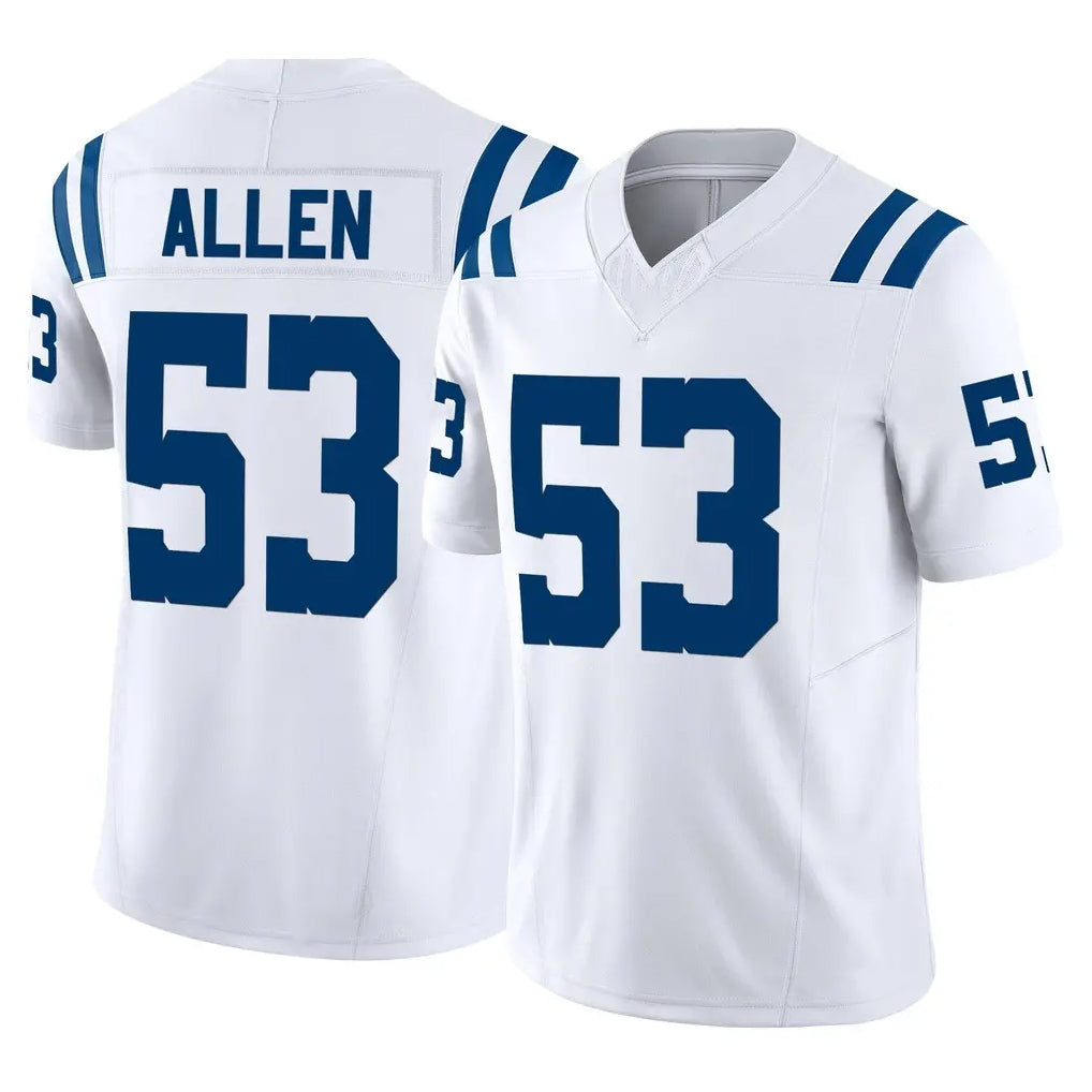 Jdoa IN.Colts #53 CJ Allen Player White Limited Vapor F.U.S.E. Home Game Stitched Jerseys