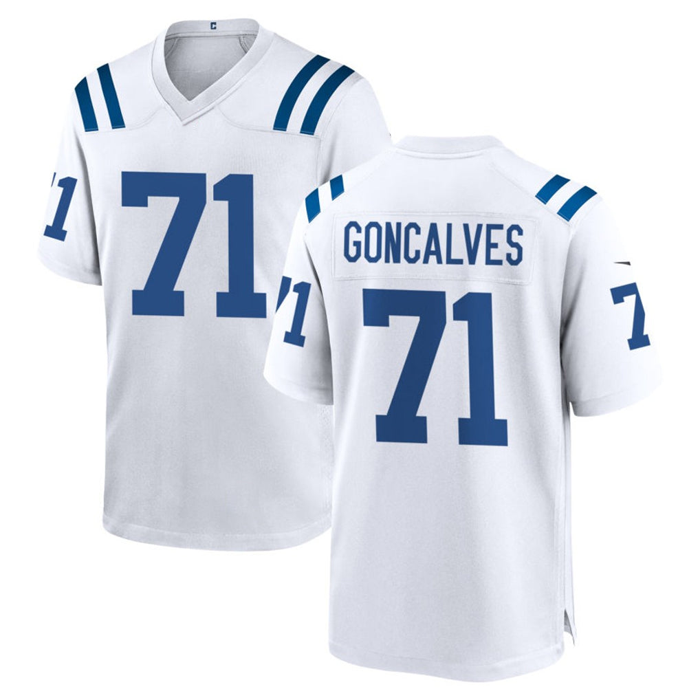 Jdoa IN.Colts #71 Matt Goncalves Player White Home Game Stitched Jerseys