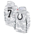 Jdoa IN.Colts #7 Charvarius Ward Sr. Player Arctic Camo Salute to Service Hoodies Limited Game Stitched Jerseys