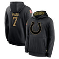 Jdoa IN.Colts #7 Charvarius Ward Sr. Player Black Salute to Service Hoodies Limited Game Stitched Jerseys