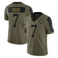 Jdoa IN.Colts #7 Charvarius Ward Sr. Player Olive Salute To Service Limited Game Stitched Jerseys