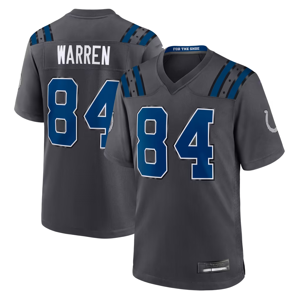 Jdoa IN.Colts #84 Tyler Warren Anthracite 2026 Rivalries Collection Game Stitched Jerseys