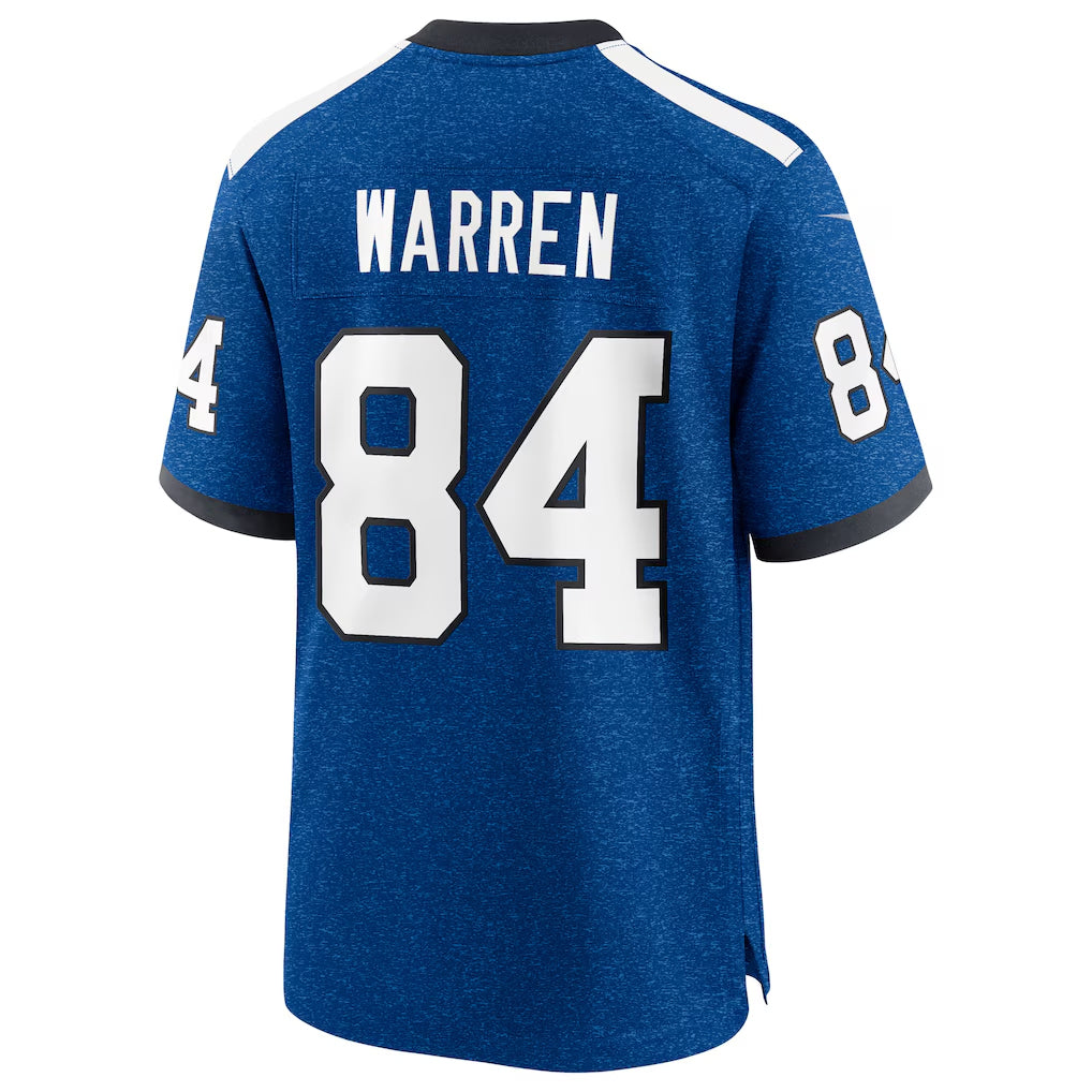 Jdoa IN.Colts #84 Tyler Warren Player Alternate 2 Indiana Nights Royal Stitched Jersey