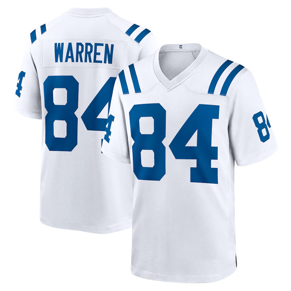 Jdoa IN.Colts #84 Tyler Warren Player White Home Game Stitched Jerseys