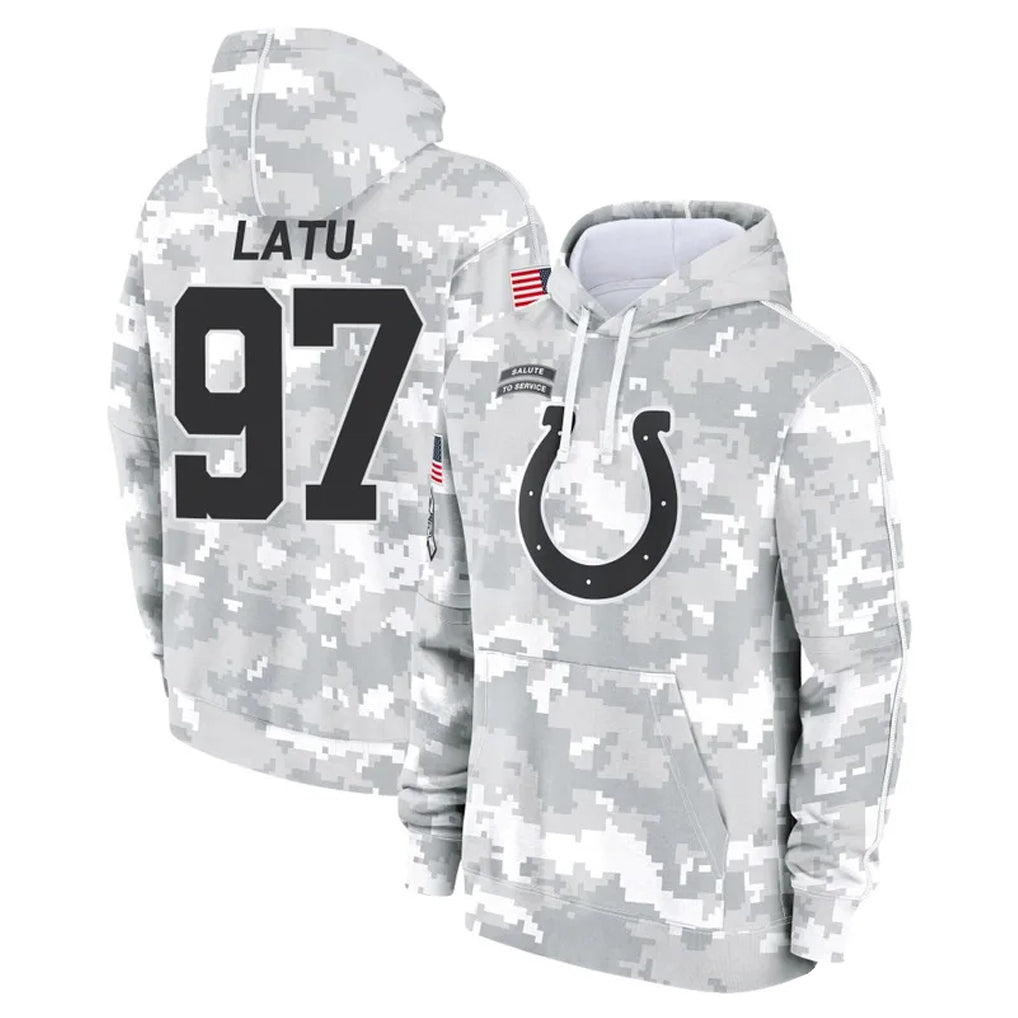 Jdoa IN.Colts #97 Laiatu Latu Player Arctic Camo Salute to Service Hoodies Limited Game Stitched Jerseys