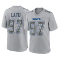 Jdoa IN.Colts #97 Laiatu Latu Player Gray Atmosphere Fashion Home Game Stitched Jerseys