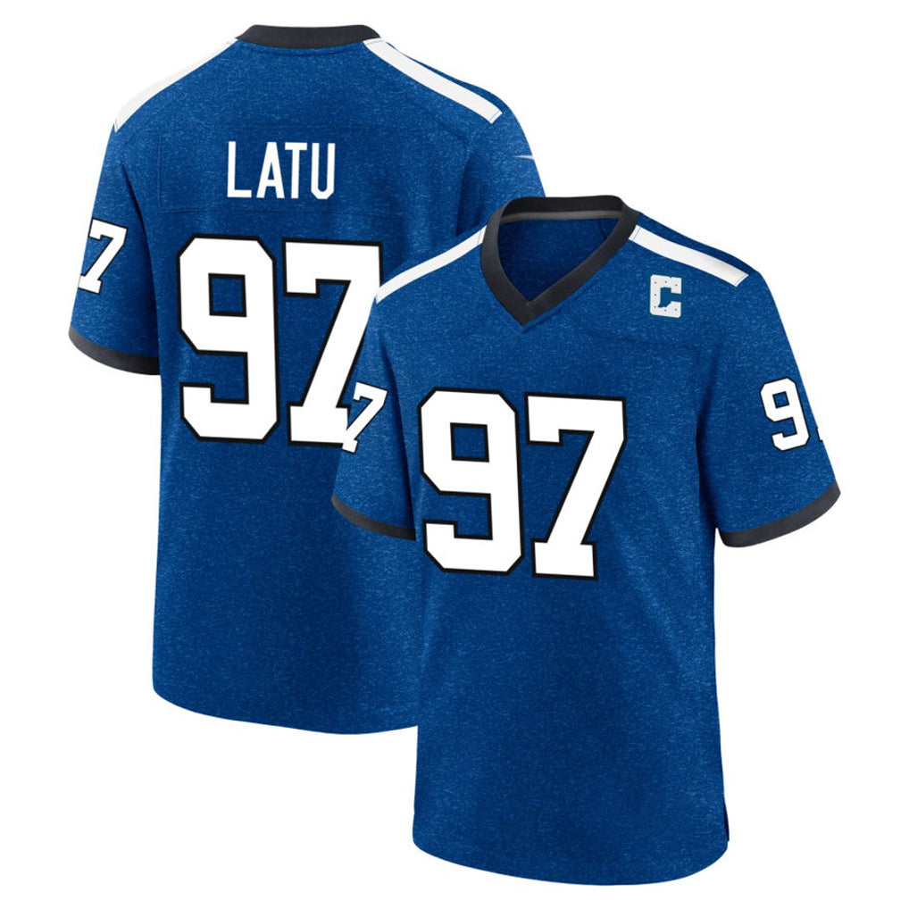Jdoa IN.Colts #97 Laiatu Latu Player Royal Alternate Indiana Nights Home Game Stitched Jerseys