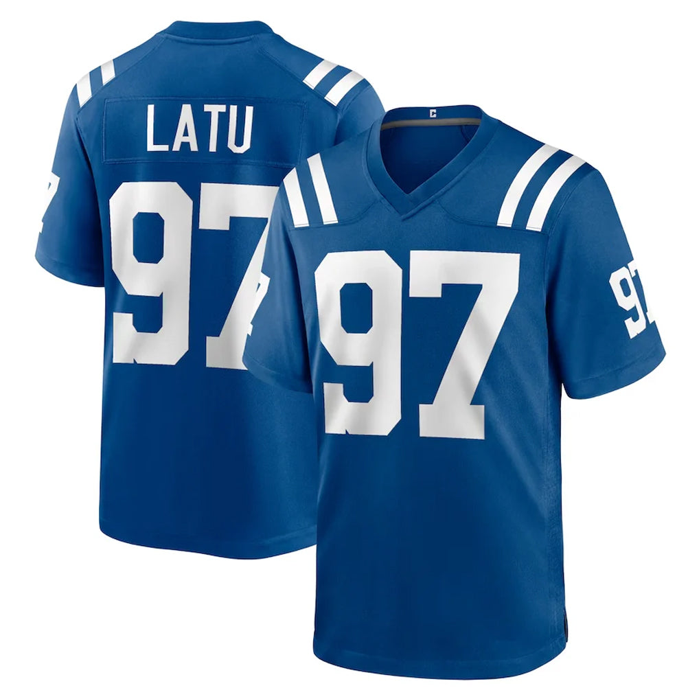 Jdoa IN.Colts #97 Laiatu Latu Player Royal Home Game Stitched Jerseys
