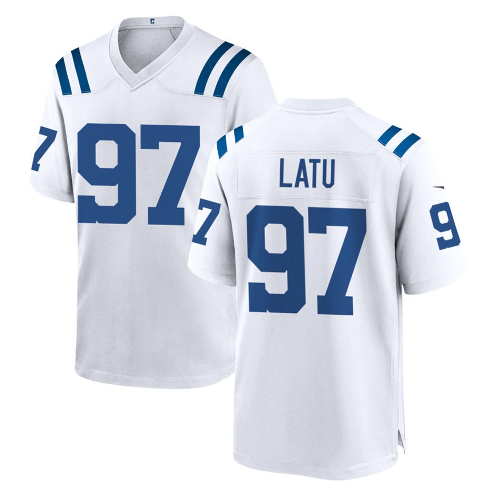 Jdoa IN.Colts #97 Laiatu Latu Player White Home Game Stitched Jerseys