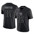 Jdoa J.Jaguars #12 Travis Hunter Player Black Reflective Limited Game Stitched Jerseys