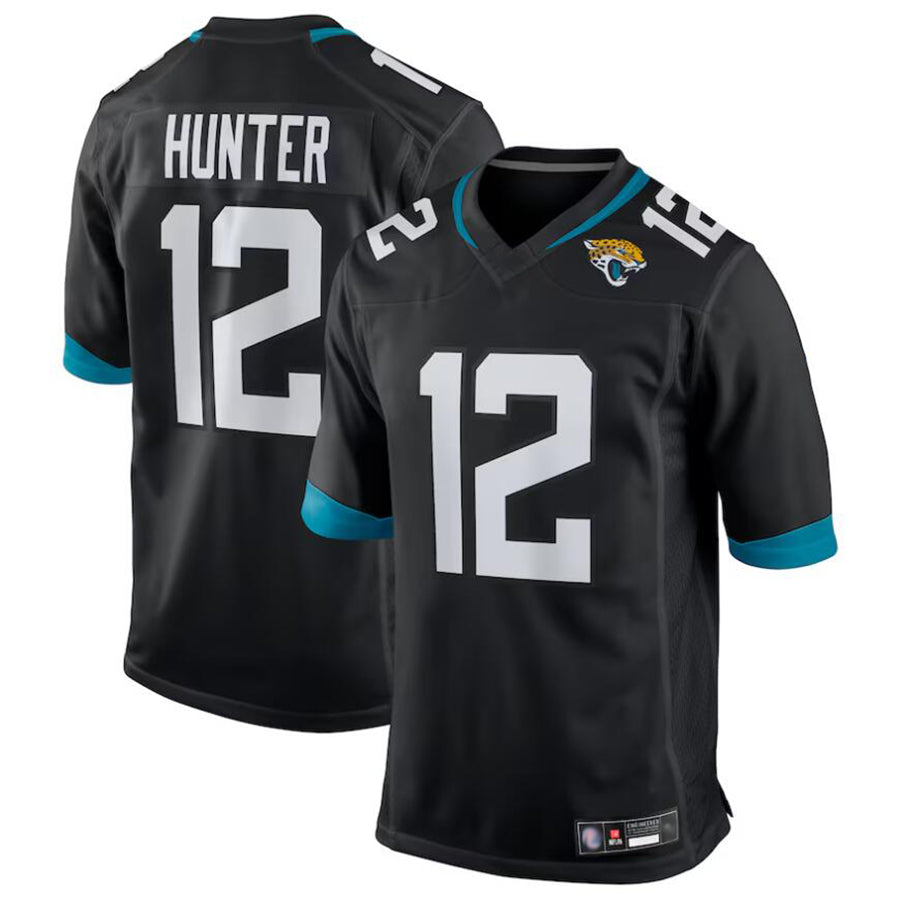 Jdoa J.Jaguars #12 Travis Hunter Player Black Replica Game Stitched Jerseys