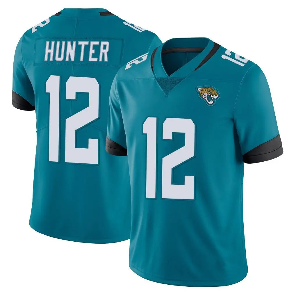 Jdoa J.Jaguars #12 Travis Hunter Player Teal Vapor Untouchable Limited Home Game Stitched Jerseys