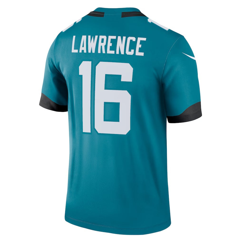 Jdoa J.Jaguars #16 Trevor Lawrence Teal Legend Player Performance Top Stitched Jerseys