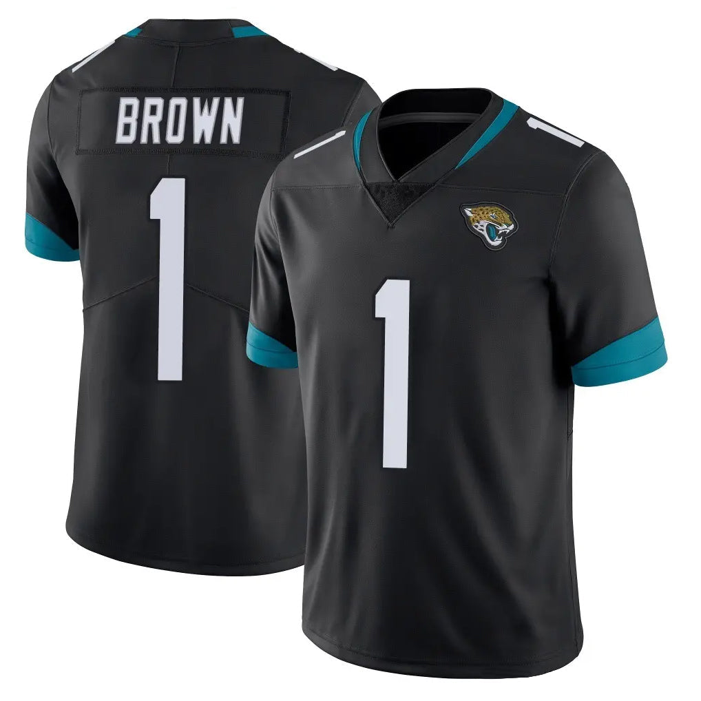 Jdoa J.Jaguars #1 Montaric Brown Player Black Vapor Untouchable Limited Home Game Stitched Jerseys