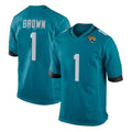 Jdoa J.Jaguars #1 Montaric Brown Player Teal Home Game Stitched Jerseys