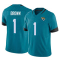 Jdoa J.Jaguars #1 Montaric Brown Player Teal Vapor F.U.S.E. Limited Home Game Stitched Jerseys
