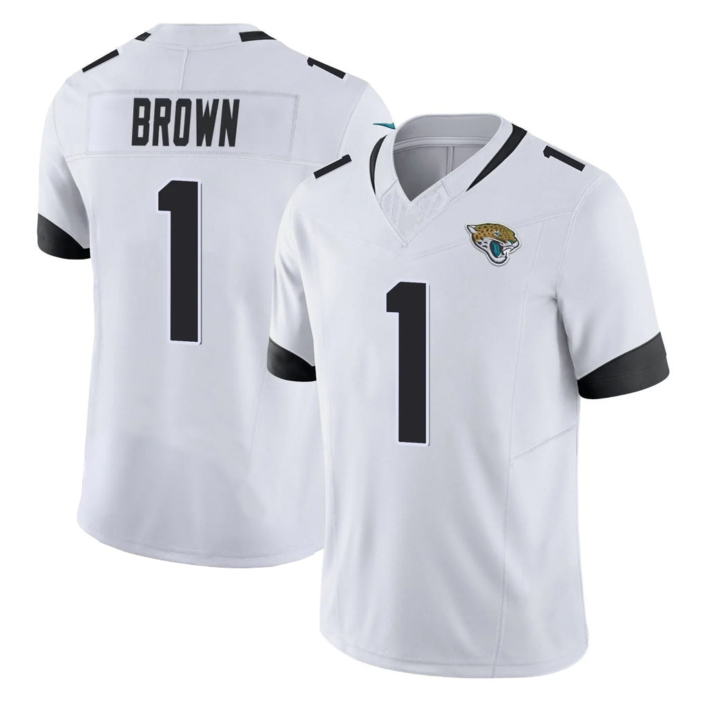 Jdoa J.Jaguars #1 Montaric Brown Player White Vapor F.U.S.E. Limited Home Game Stitched Jerseys