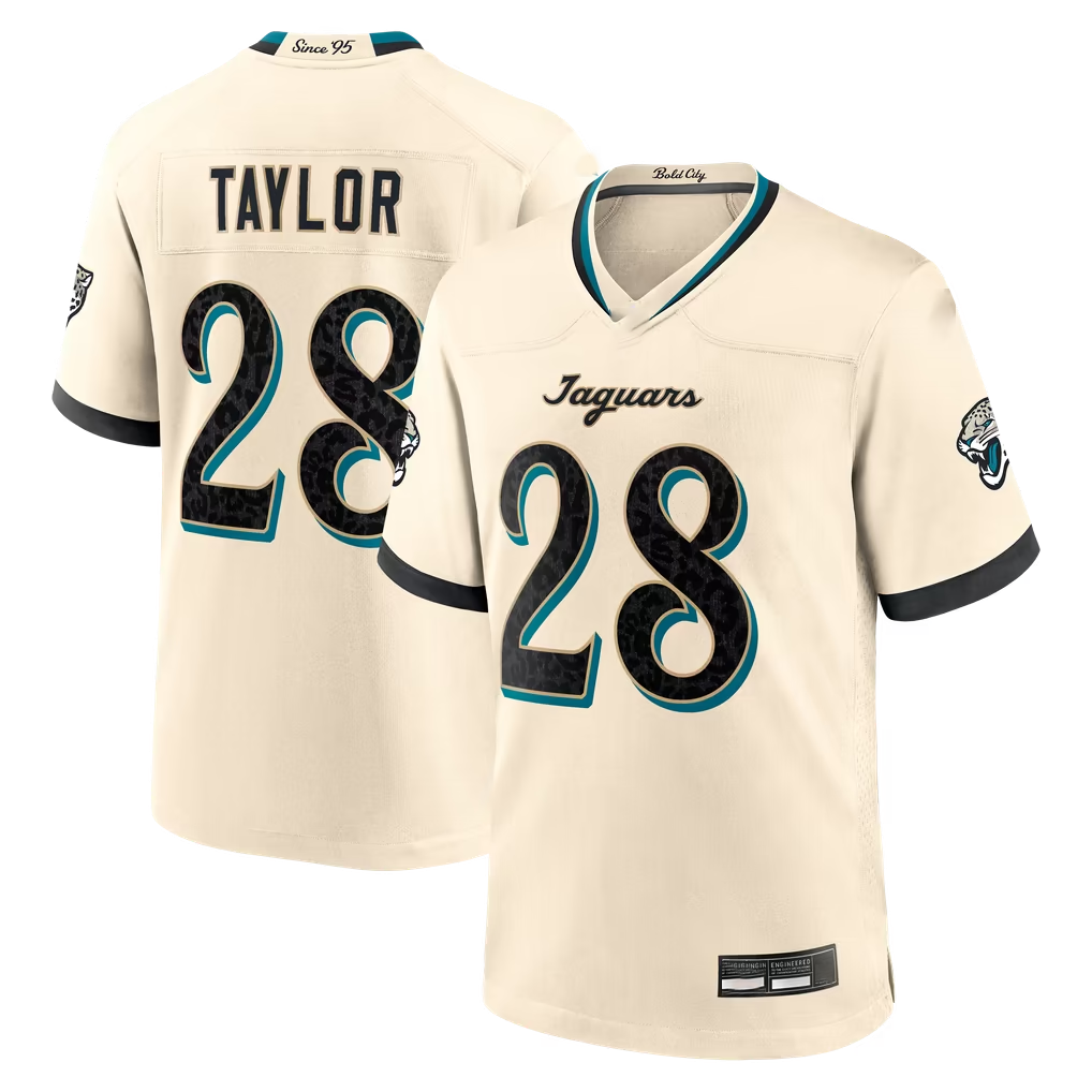 Jdoa J.Jaguars #28 Fred Taylor Natural  2026 Rivalries Collection Game Stitched Jerseys