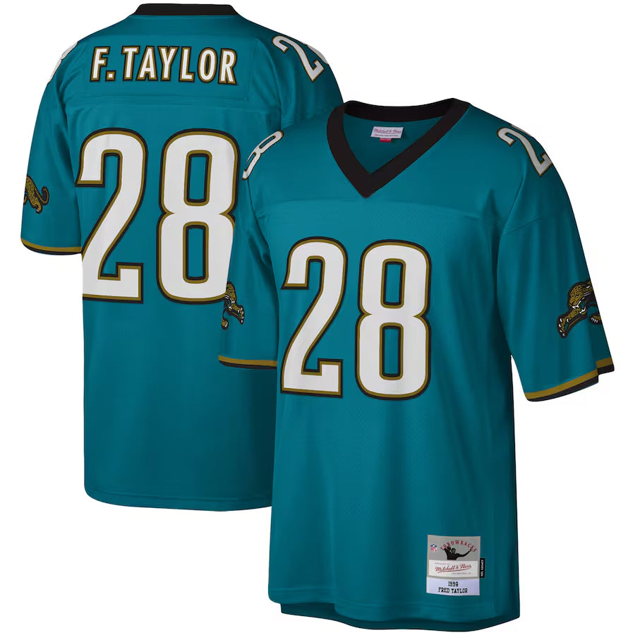 Jdoa J.Jaguars #28 Fred Taylor Player Mitchell & Ness Teal Legacy Replica Stitched Jerseys