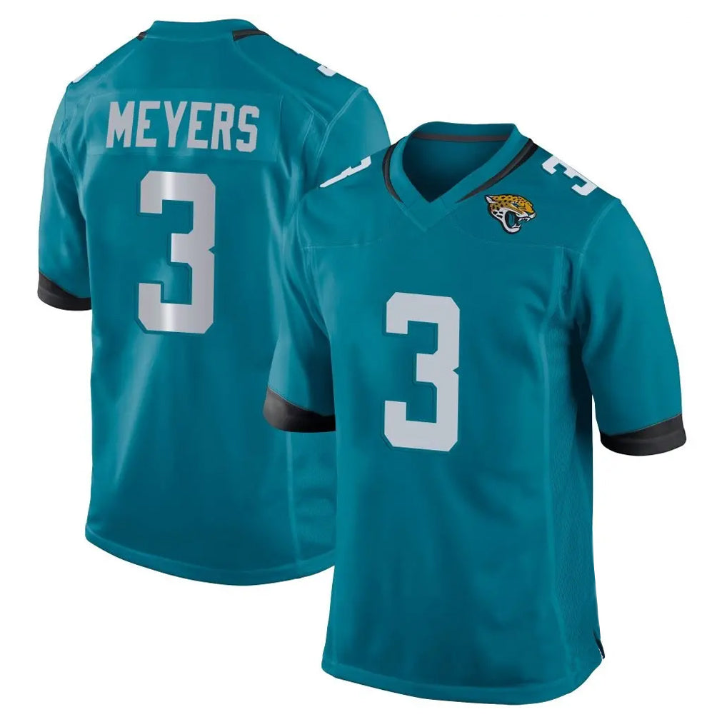 Jdoa J.Jaguars #3 Jakobi Meyers Player Teal Home Game Stitched Jerseys