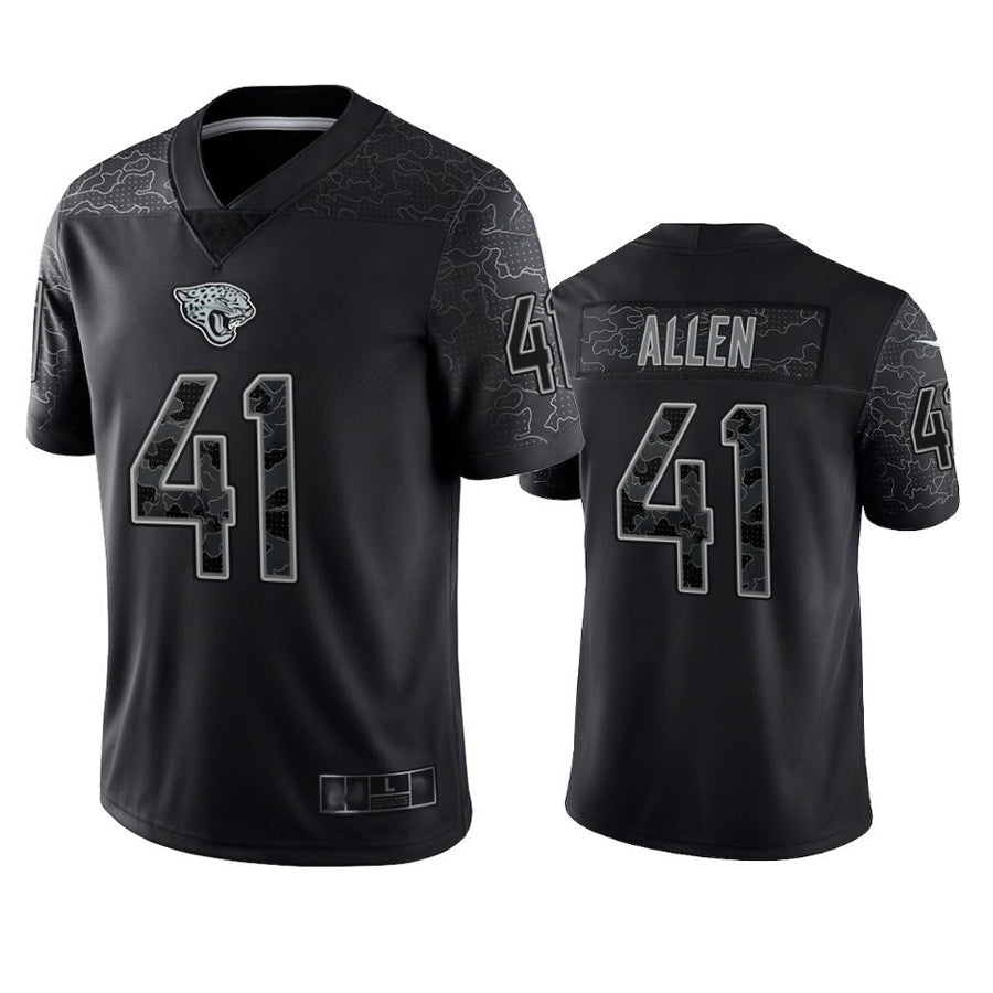 Jdoa J.Jaguars #41 Josh Hines-Allen Player Black RFLCTV Limited Football Jerseys