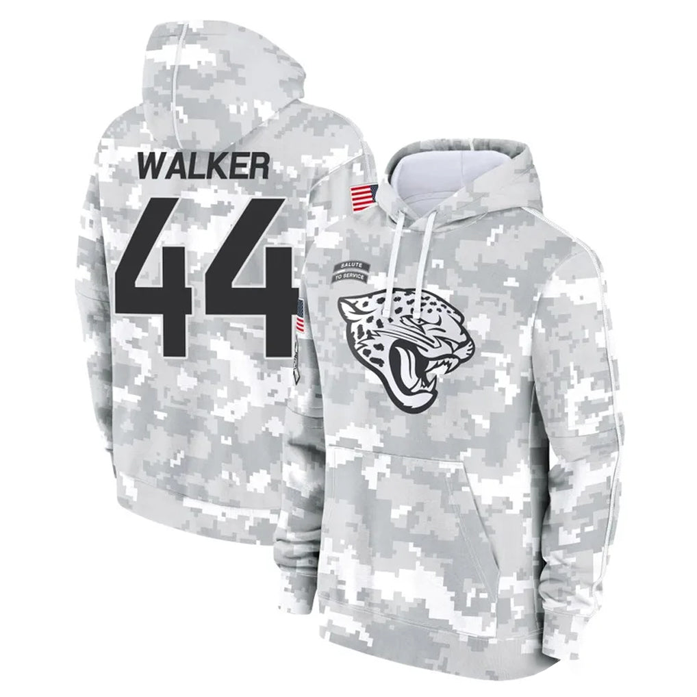 Jdoa J.Jaguars #44 Travon Walker Player Arctic Camo Salute to Service Hoodies Limited Game Stitched Jerseys
