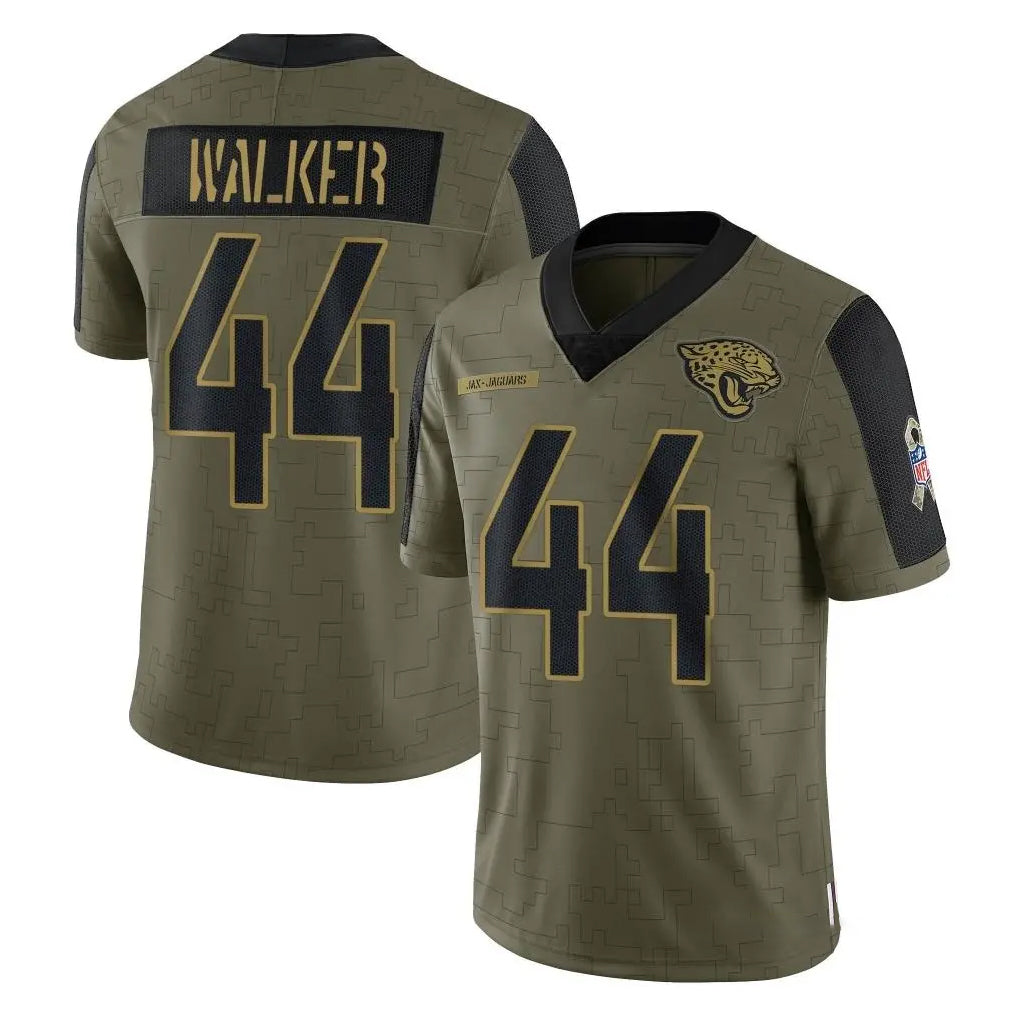 Jdoa J.Jaguars #44 Travon Walker Player Olive Salute To Service Limited Game Stitched Jerseys