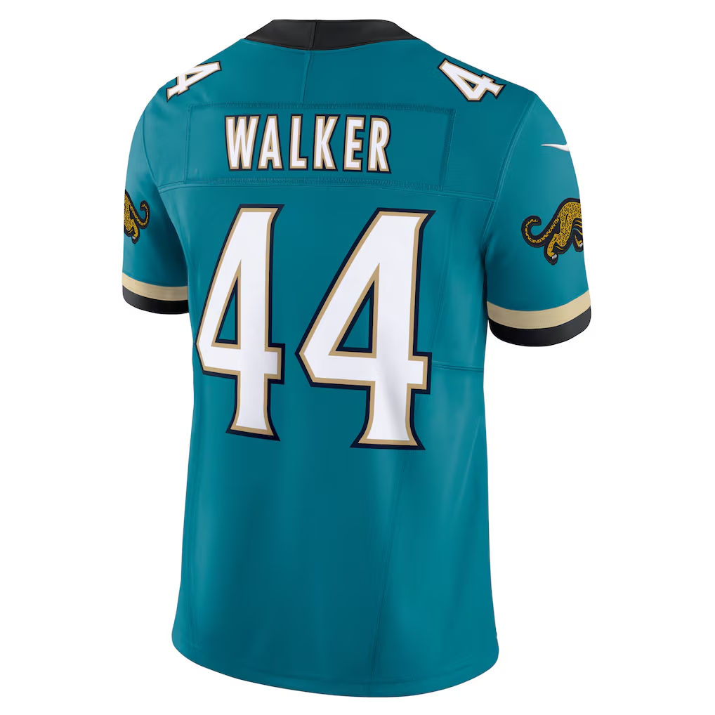Jdoa J.Jaguars #44 Travon Walker Teal Prowler Throwback Vapor F.U.S.E. Limited Stitched Jerseys