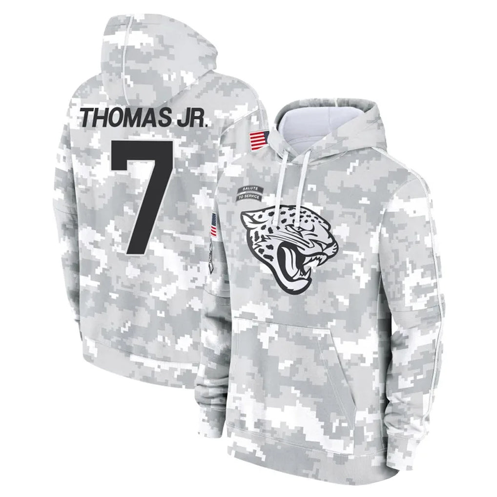 Jdoa J.Jaguars #7 Brian Thomas Jr. Player Arctic Camo Salute to Service Hoodies Limited Game Stitched Jerseys
