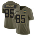 Jdoa J.Jaguars #85 Brenton Strange Player Olive 2025 Salute To Service Limited Game Stitched Jerseys